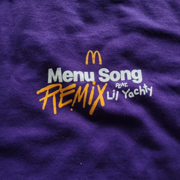 Lil yachty Menu Song Remix McDonald's Tshirt - Picture 7 of 8